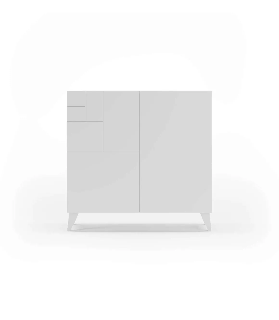 Zapatero modelo 512 acabado blanco, 90x90x27 (alto x ancho x fondo)