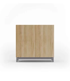Zapatero 2 puertas modelo 513 acabado roble oscuro patas grises, 90x90x27 (alto x ancho x fondo)