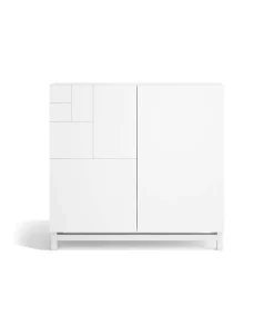 Zapatero 2 puertas modelo 513 acabado blanco, 90x90x27 (alto x ancho x fondo)